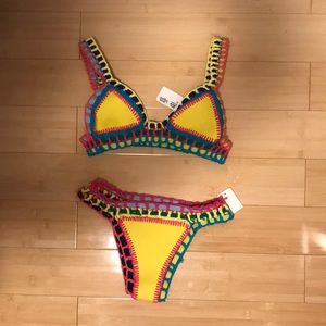 Inki crotchet mti color bikini